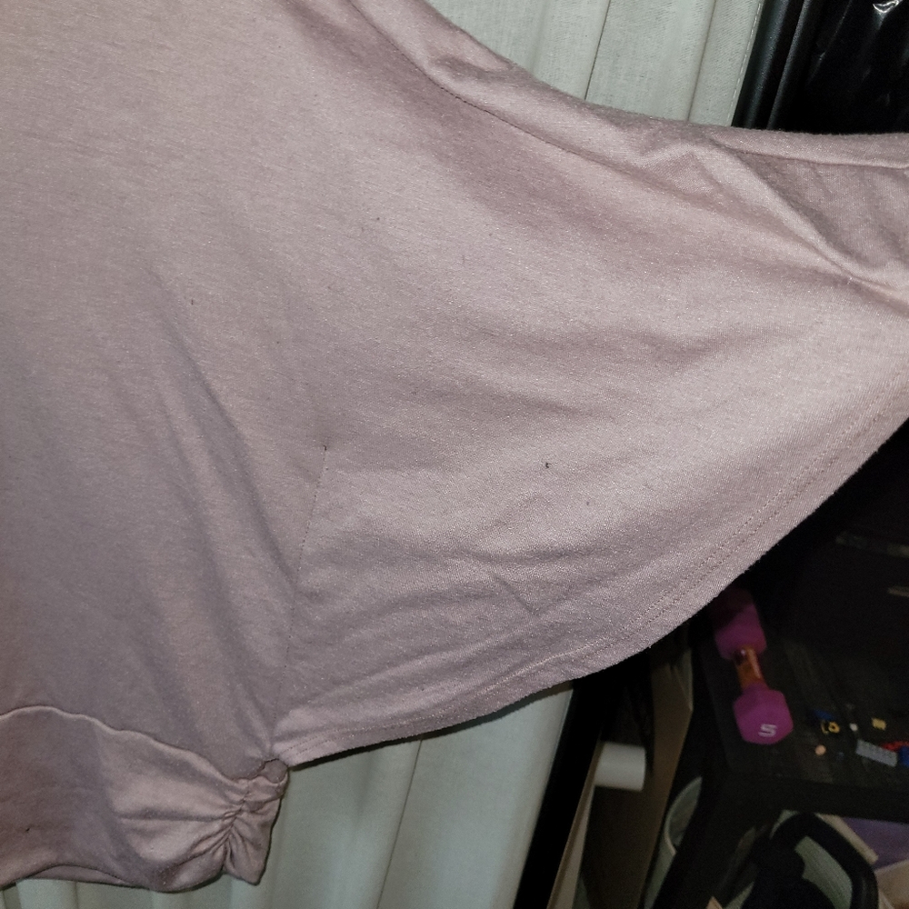Women's pink and black design shirt/blouse, fair condition - Picture 6 of 7